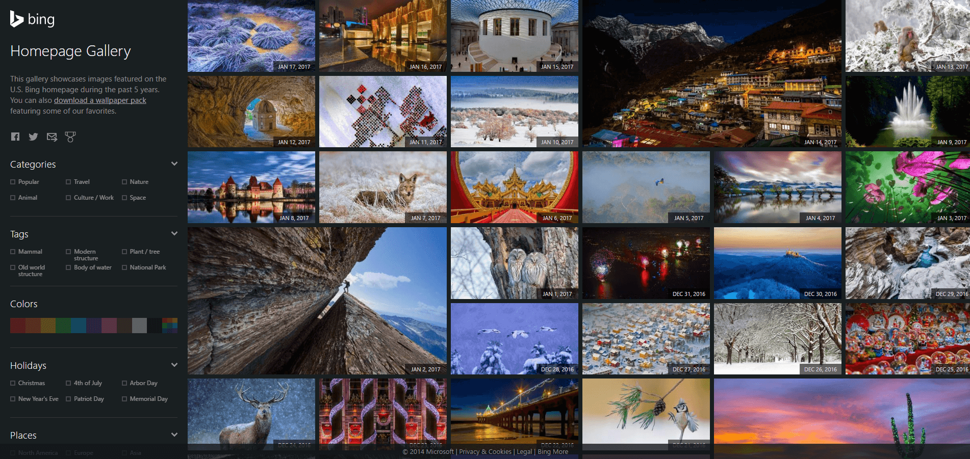 Before you download the new Bing Desktop wallpaper set