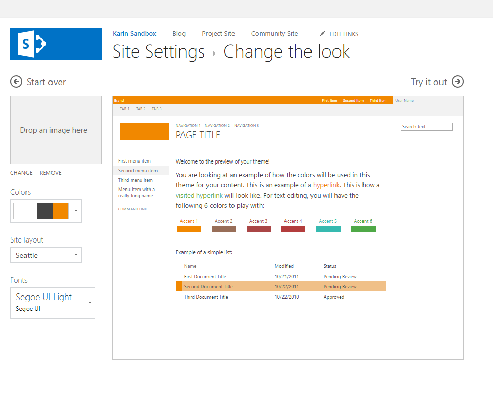 SharePoint Change The Look