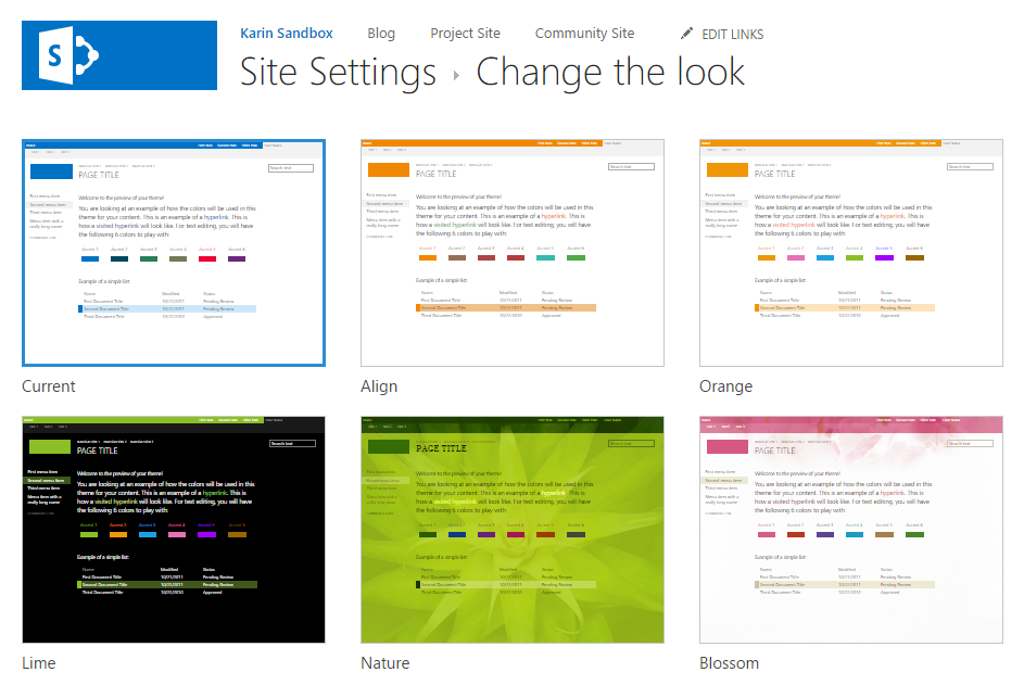 SharePoint Change The Look