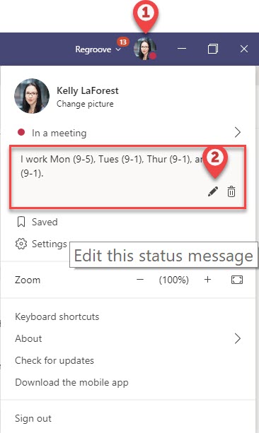 How to Use the Status Feature in Teams to Share Your Work Schedule