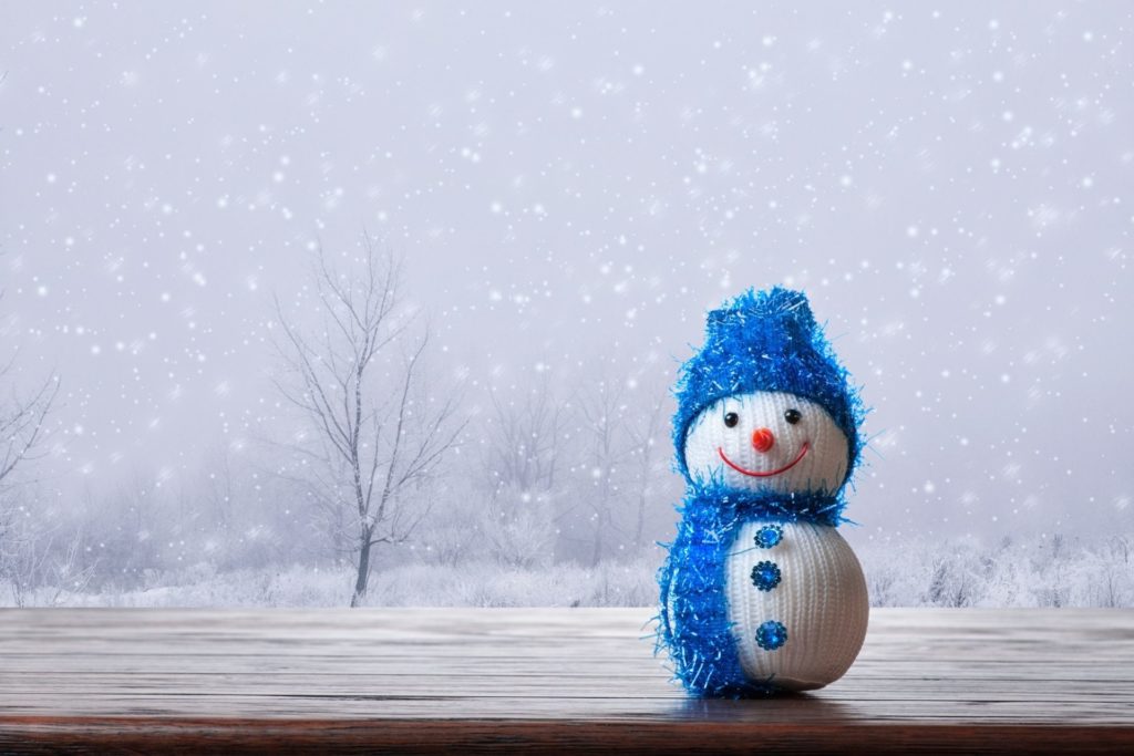 Snowman virtual background image.